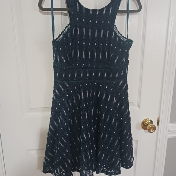 Francesca’s Teal Blue Lace Dress - Size medium - Picture 4 of 10